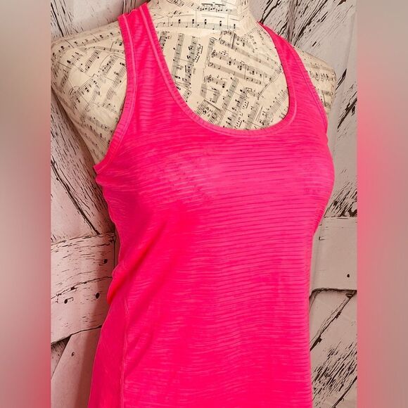Athleta Workout Tank Top T-Back Bright Pink S tall - Picture 2 of 6